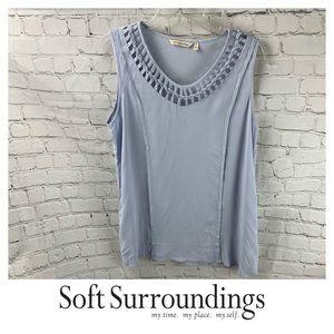 Soft Surroundings Cornflower Blue Tank Top